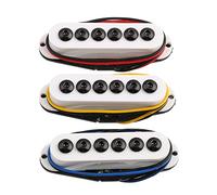 LYWSMSK 3 pezzi Invader Style Chitarra Humbucker Pickup/Single Coil Pickup Set Collo & Middle & Bridge N/M/B (SSS, Bianco)