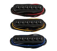 LYWSMSK 3 pezzi Invader Style Chitarra Humbucker Pickup/Single Coil Pickup Set Collo & Middle & Bridge N/M/B (SSS, Nero)