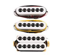 LYWSMSK 3 pezzi Invader Style Chitarra Humbucker Pickup/Single Coil Pickup Set Collo & Middle & Bridge N/M/B (SSH, bianco)