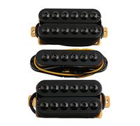 LYWSMSK 3PCS Invader Style Chitarra Humbucker Pickup/Single Coil Pickup Set Collo & Medio & Ponte N/M/B (HSH, Nero)