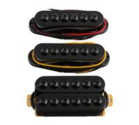 LYWSMSK 3PCS Invader Style Chitarra Humbucker Pickup/Single Coil Pickup Set Collo & Medio & Ponte N/M/B (SSH, Nero)