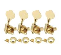 LYWSMSK 4R Vintage Open Gear Bass Tuners Tuning Pioli testa macchina 10,2 cm linea destra per parte basso jazz (oro)