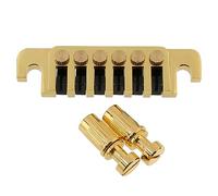 LYWSMSK Chitarra elettrica TP-6 Style Bridge Stop Bar Vintage 70's Bridge Cordiera per LP Les Paul/SG/ES Chitarre Elettriche Oro