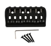 LYWSMSK Nero 7 Corde Chitarra Ponte Fisso Chitarra Elettrica Hardtail Ponte per Start/Tele