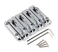 LYWSMSK Ponte per basso a 4 corde con selle regolabili indipendenti per il corpo BB204 (cromato)