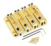 LYWSMSK Ponte per basso a 4 corde con selle regolabili indipendenti per il corpo BB204 (oro)