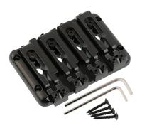 LYWSMSK Ponte per basso a 4 corde con selle regolabili indipendenti stringa attraverso il corpo BB204 (nero)