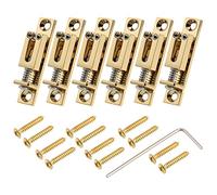 LYWSMSK Ponte per chitarra, 6 pezzi, singolo ponte, per chitarra, scatola di sigari (oro)