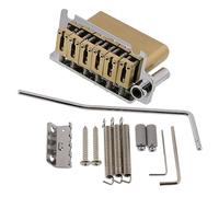 LYWSMSK Ponte tremolo per chitarra a 2 punti ST, in ottone massiccio, distanza tra le corde da 10,5 mm, sella in ottone