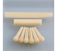 LYWSMSK Set di 6 piroli per chitarra acustica non sbiancata, con capotasto e sella, compatibili con chitarra acustica YMH FG
