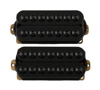 LYWSMSK Set di pickup Humbucker per chitarra elettrica a 7 corde, stile Invader, collo e ponte, con magnete in ceramica, colore nero