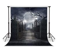 LYWYGG 10x10FT Halloween Moon Night Decorazione di Halloween Fondali In Vinile Foto Sfondo Fotografia Sfondo Studio Prop CP-52-1010