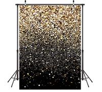 LYWYGG 5x7FT oro nero paillettes sfondo festa di compleanno bokeh decorazione neonato studio fotografico sfondo vinile vacanza CP-447-0507