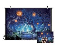 LYWYGG 7x5FT Halloween Orribile Stone Castle Sfondo Terror Tree Zucca Lanterna Per Bambini Studio Puntelli Foto CP-61