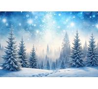 LYWYGG 7x5FT Inverno Cartone Animato Sfondo Inverno Pino Foresta Studio fotografico Prop CP-685