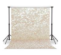 LYWYGG 8x8FT Macchie D'oro Fotografia Fondale Shinning Sparkle Sand Scale Background Vinile Bokeh Professionale Neonato Children Ritratto Photo Studio Photo Booth Puntelli CP-124-0808