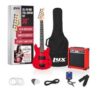 LyxPro Chitarra elettrica full size con amplificatore da 20 W, la confezione include tutti gli accessori, accordatore digitale, corde, plettri, barra Tremolo, tracolla e custodia per principianti.