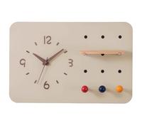 LYXWGRZD Copri Cassaforte A Muro Copertura Decorativa In Legno Con Orologio, Copertura Quadro Elettrico Nascondi Nascosta Con Ripiano E Ganci, Copri Quadro Elettrico For Soggiorno(Beige B)