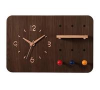 LYXWGRZD Copri Cassaforte A Muro Copertura Decorativa In Legno Con Orologio, Copertura Quadro Elettrico Nascondi Nascosta Con Ripiano E Ganci, Copri Quadro Elettrico For Soggiorno(Brown A)