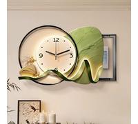 LYXWGRZD Copri Cassaforte a Muro Copertura Decorativa Silenzioso Dell'orologio da Parete, Copri Quadro Elettrico Design Scorrevole per Coperture Nascondersi(Green A,29.5x21.7in/75x55cm)
