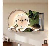 LYXWGRZD Copri Cassaforte a Muro Copertura Decorativa Silenzioso Dell'orologio da Parete, Copri Quadro Elettrico Design Scorrevole per Coperture Nascondersi(Green B,29.5x21.7in/75x55cm)