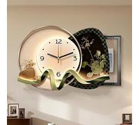 LYXWGRZD Copri Cassaforte a Muro Copertura Decorativa Silenzioso Dell'orologio da Parete, Copri Quadro Elettrico Design Scorrevole per Coperture Nascondersi(Black,25.6x17.7in/65x45cm)
