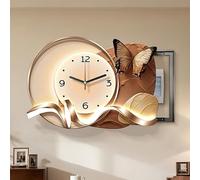 LYXWGRZD Copri Cassaforte a Muro Copertura Decorativa Silenzioso Dell'orologio da Parete, Copri Quadro Elettrico Design Scorrevole per Coperture Nascondersi(Brown C,39.4x27.6in/100x70cm)