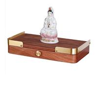 LYXWGRZD Mensola per Altare Del Buddha in Legno da Parete con Cassetto, Piccolo Tavolo per Altare, Vetrina per Statue Cinesi Feng Shui per Piccoli Spazi(Brown,60cm/23.6'')