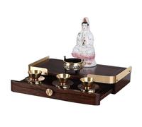 LYXWGRZD Mensola per Altare Del Buddha in Legno da Parete con Cassetto, Piccolo Tavolo per Altare, Vetrina per Statue Cinesi Feng Shui per Piccoli Spazi(Black,42cm/16.5'')