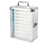 LYXWGRZD Porta Cellulare, Armadietto per Cellulare in Lega di Alluminio, con Maniglia e Serratura di Sicurezza per Aule, Sale Riunioni(8slots)