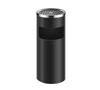 LYXWGRZD Posacenere Da Terra, Posaceneres Da Esterno in Acciaio Inossidabile, Pattumiera Commerciale, Con Secchio Interno, Adatto a Qualsiasi Luogo Pubblico(Black)