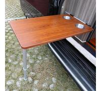 LYXWGRZD Tavoli per Camper per L'Interno di Un Camper, Tavolo da Parete per Camper, con 2 Scomparti per Bicchieri D'Acqua, per Camper, Ufficio Domestico(Brown)