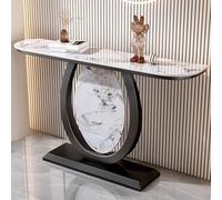 LYXWGRZD Tavolo Consolle, Tavolino Stretto da Divano con Piano in Finto Marmo, Tavolo da Ingresso Industriale con Struttura in Metallo, Tavolino Laterale, Tavolino Dietro Il Divano for Corridoio, Sogg