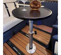 LYXWGRZD Tavolo per Camper Rimovibile, Tavolo per Barca, Tavoli da Pranzo Rotondi per Camper con Base in Alluminio, Altezza Regolabile per Patio, Yacht, Roulotte