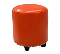 LYXXJRYBHD Poggiapiedi Rotondo, Piccolo Pouf Imbottito, Poggiapiedi Multiuso, Design Compatto e Leggero, per Soggiorno e Camera da Letto(Orange,Large)