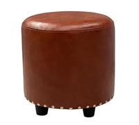 LYXXJRYBHD Poggiapiedi Rotondo, Piccolo Pouf Imbottito, Poggiapiedi Multiuso, Design Compatto e Leggero, per Soggiorno e Camera da Letto(Brown,Large)