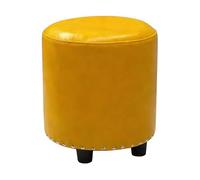 LYXXJRYBHD Poggiapiedi Rotondo, Piccolo Pouf Imbottito, Poggiapiedi Multiuso, Design Compatto e Leggero, per Soggiorno e Camera da Letto(Yellow,Medium)