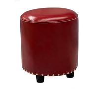 LYXXJRYBHD Poggiapiedi Rotondo, Piccolo Pouf Imbottito, Poggiapiedi Multiuso, Design Compatto e Leggero, per Soggiorno e Camera da Letto(Red,Large)