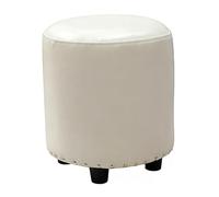 LYXXJRYBHD Poggiapiedi Rotondo, Piccolo Pouf Imbottito, Poggiapiedi Multiuso, Design Compatto e Leggero, per Soggiorno e Camera da Letto(White,Medium)
