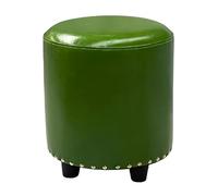 LYXXJRYBHD Poggiapiedi Rotondo, Piccolo Pouf Imbottito, Poggiapiedi Multiuso, Design Compatto e Leggero, per Soggiorno e Camera da Letto(Green,Medium)