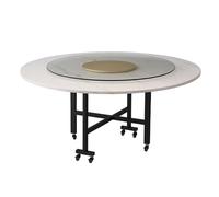 LYXXJRYBHD Tavolo da Pranzo Pieghevole con Prolunghe e Ruote, Tavolo Cucina Salvaspazio con Piano Girevole, Tavoli Compatti per Soggiorno(47.2x29.5in/120x75cm)
