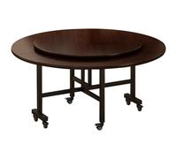 LYXXJRYBHD Tavolo da Pranzo Pieghevole con Vassoio Girevole, Tavolo Cucina Salvaspazio con Ruote, Tavoloes da Pranzo Mobile per Spazi Piccoli, Pratico e Versatile(Brown,47.2x29.5in/120x75cm)