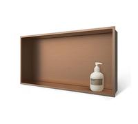LYXXW Armadio da Bagno Nicchia Impermeabile Moderna Salvaspazio, Nicchia Incorporata per Lo Stoccaggio della Doccia per Lo Stoccaggio di Shampoo E Toilette 25.1x13.3in,Ottone