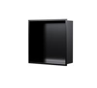 LYXXW Bagno Armadio Nicchia Piastrella Stoccaggio, 304 Acciaio Inox da Incasso per Doccia, Nicchia Quadrata Organizzazione Domestica per Lo Stoccaggio di Shampoo E Toilette 8.3x9.2in,Nero