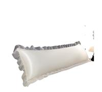 LYXYGMV 1 Federa for Cuscino in Raso di Seta con Volant, for Matrimoniale, for Lungo e Liscio in Pizzo per Il Sonno(White,48x120cm 1pc)