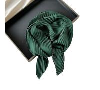LYXYGMV 1 Pezzo di Sciarpa Plissettata in Seta da 70 cm, Piccola Sciarpa Quadrata Tinta Unita, Sciarpa Leggera stagionale da Donna. Adatto per I Viaggi E Il Pendolarismo(Green)