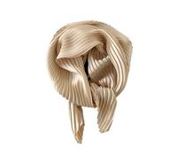 LYXYGMV 1 Pezzo di Sciarpa Plissettata in Seta da 70 cm, Piccola Sciarpa Quadrata Tinta Unita, Sciarpa Leggera stagionale da Donna. Adatto per I Viaggi E Il Pendolarismo(Khaki)