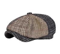 LYXYGMV Berretti da strillone unisex con cuciture a griglia uomo cappelli pittore berretti primaverili e autunnali hip hop Per autunno e inverno