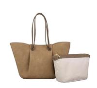 LYXYGMV Borsa a tracolla classica in pelle artificiale di grande capacità Per Matrimoni e Balli di Fine Anno(Sandy-Brown)