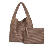 LYXYGMV Borsa a tracolla singola impermeabile di grande capacità, versatile ascellare madre-figlia Per Matrimoni e Balli di Fine Anno(Khaki)